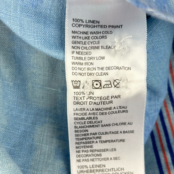 Tommy Bahama‎ Relax Ocean Tides Breezer Linen Shirt Large Tropical Breathable - Picture 11 of 14